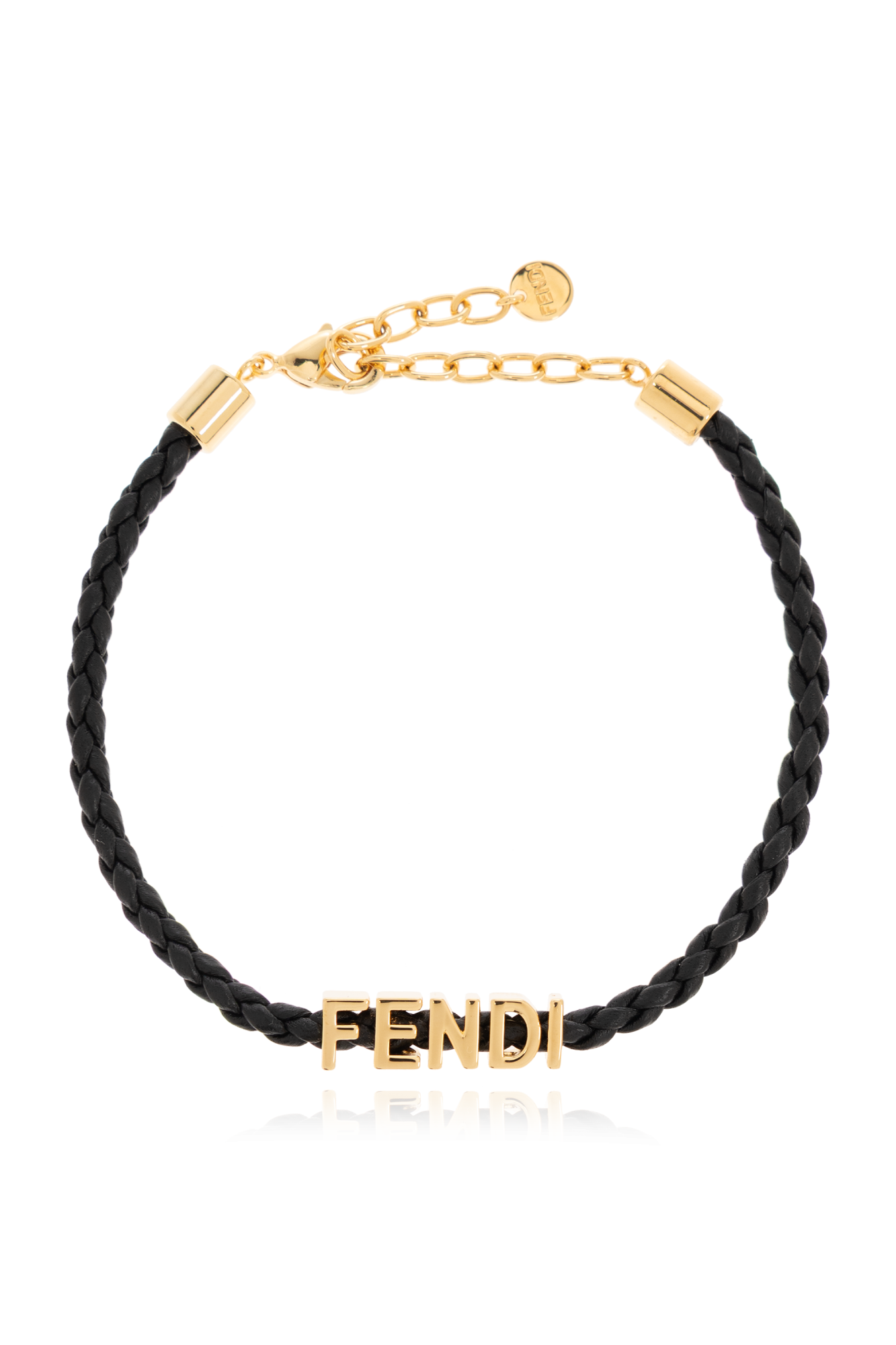 Black Leather bracelet with logo Fendi - Vitkac Italy